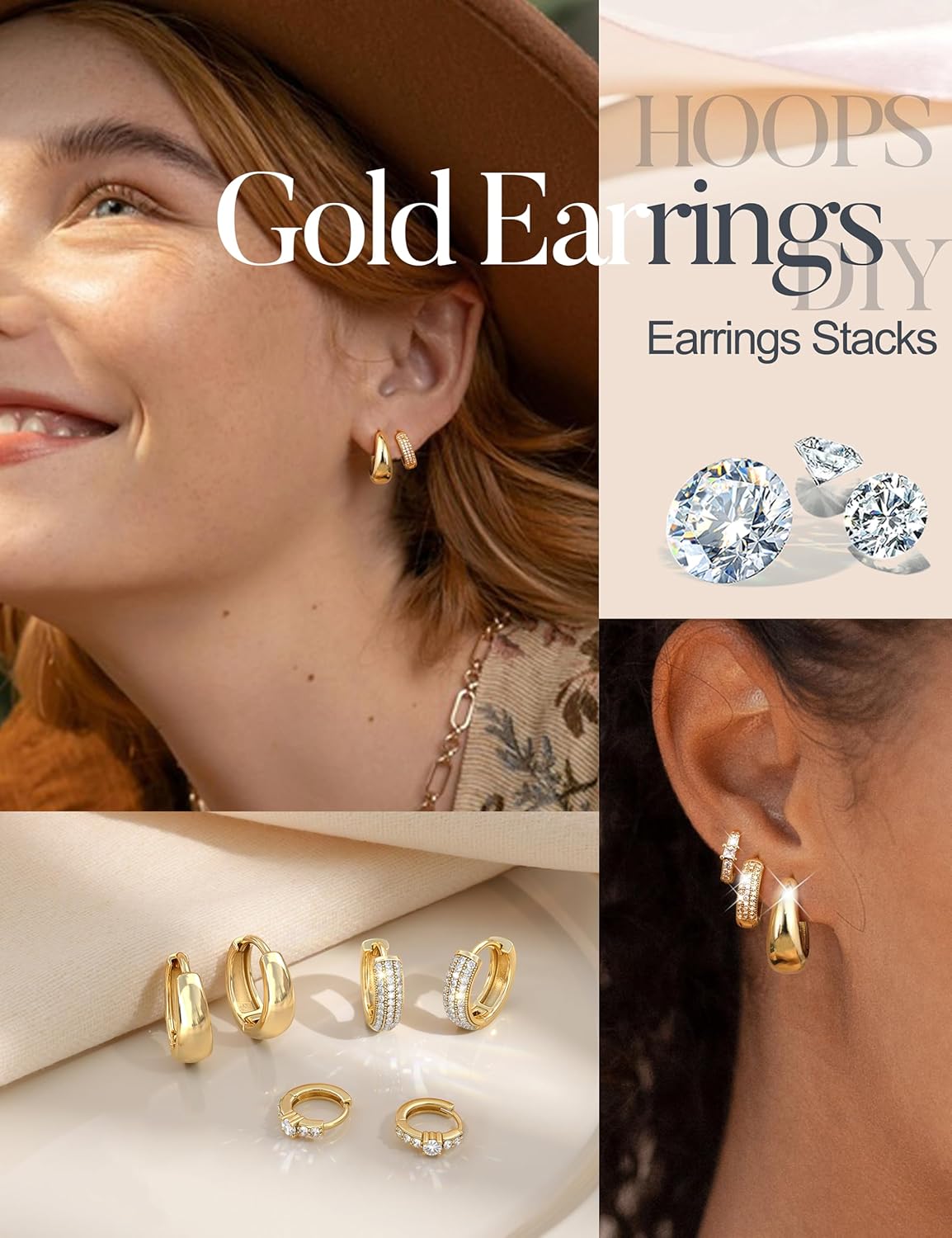 Everyday Metal Hoop Earrings Set