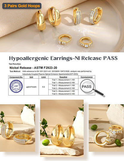 Everyday Metal Hoop Earrings Set