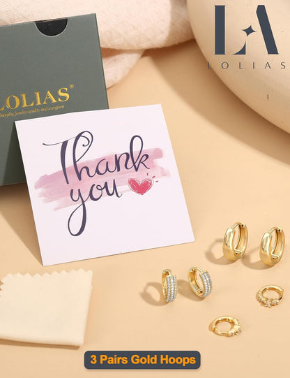 Everyday Metal Hoop Earrings Set