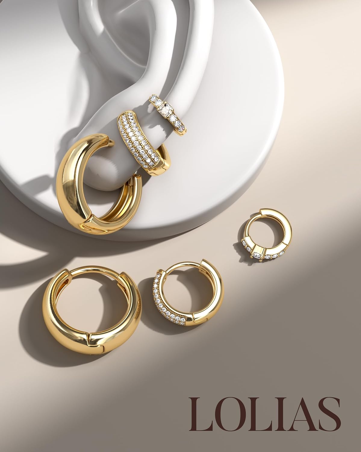 Everyday Metal Hoop Earrings Set
